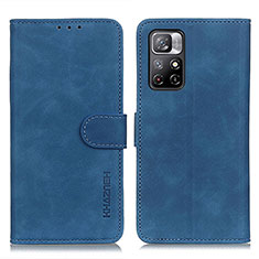 Custodia Portafoglio In Pelle Cover con Supporto K03Z per Xiaomi Redmi Note 11 5G Blu