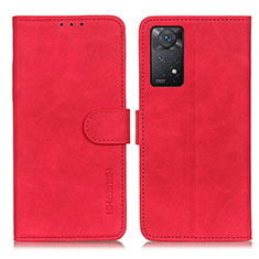 Custodia Portafoglio In Pelle Cover con Supporto K03Z per Xiaomi Redmi Note 12 Pro 4G Rosso