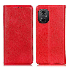 Custodia Portafoglio In Pelle Cover con Supporto K03Z per Xiaomi Redmi Note 12R Pro 5G Rosso