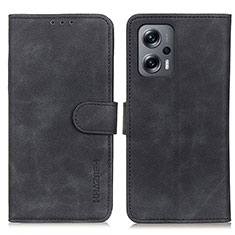 Custodia Portafoglio In Pelle Cover con Supporto K03Z per Xiaomi Redmi Note 12T Pro 5G Nero