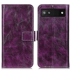 Custodia Portafoglio In Pelle Cover con Supporto K04Z per Google Pixel 7a 5G Viola