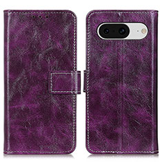 Custodia Portafoglio In Pelle Cover con Supporto K04Z per Google Pixel 8 5G Viola