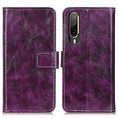 Custodia Portafoglio In Pelle Cover con Supporto K04Z per HTC Desire 22 Pro 5G Viola