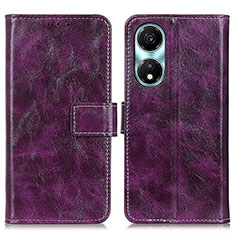 Custodia Portafoglio In Pelle Cover con Supporto K04Z per Huawei Honor X5 Plus Viola