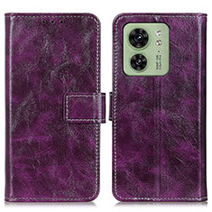 Custodia Portafoglio In Pelle Cover con Supporto K04Z per Motorola Moto Edge (2023) 5G Viola