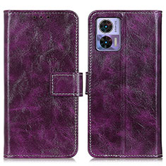 Custodia Portafoglio In Pelle Cover con Supporto K04Z per Motorola Moto Edge 30 Lite 5G Viola