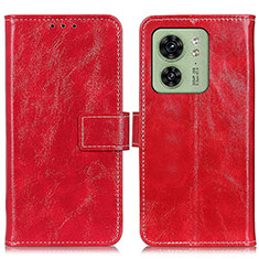 Custodia Portafoglio In Pelle Cover con Supporto K04Z per Motorola Moto Edge 40 5G Rosso