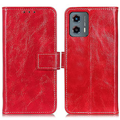 Custodia Portafoglio In Pelle Cover con Supporto K04Z per Motorola Moto G 5G (2023) Rosso