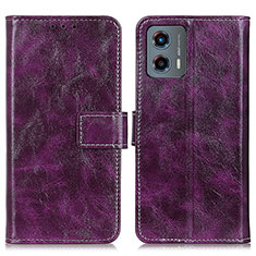 Custodia Portafoglio In Pelle Cover con Supporto K04Z per Motorola Moto G 5G (2023) Viola