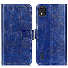 Custodia Portafoglio In Pelle Cover con Supporto K04Z per Nokia C2 2nd Edition Blu