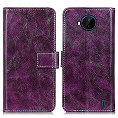 Custodia Portafoglio In Pelle Cover con Supporto K04Z per Nokia C20 Plus Viola