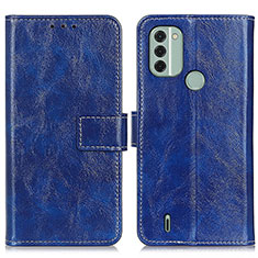 Custodia Portafoglio In Pelle Cover con Supporto K04Z per Nokia C31 Blu