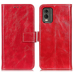 Custodia Portafoglio In Pelle Cover con Supporto K04Z per Nokia C32 Rosso