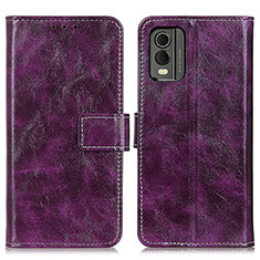 Custodia Portafoglio In Pelle Cover con Supporto K04Z per Nokia C32 Viola