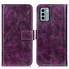 Custodia Portafoglio In Pelle Cover con Supporto K04Z per Nokia G22 Viola