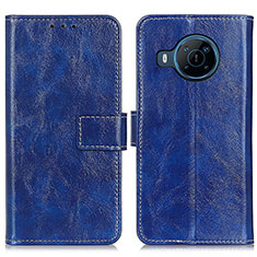 Custodia Portafoglio In Pelle Cover con Supporto K04Z per Nokia X100 5G Blu