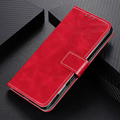 Custodia Portafoglio In Pelle Cover con Supporto K04Z per OnePlus 9 5G Rosso