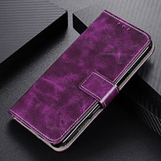 Custodia Portafoglio In Pelle Cover con Supporto K04Z per OnePlus 9 5G Viola