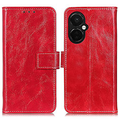 Custodia Portafoglio In Pelle Cover con Supporto K04Z per OnePlus Nord CE 3 5G Rosso