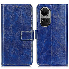 Custodia Portafoglio In Pelle Cover con Supporto K04Z per Oppo Reno10 5G Blu