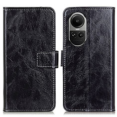 Custodia Portafoglio In Pelle Cover con Supporto K04Z per Oppo Reno10 Pro 5G Nero