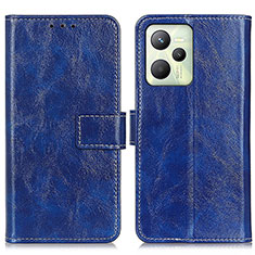 Custodia Portafoglio In Pelle Cover con Supporto K04Z per Realme C35 Blu