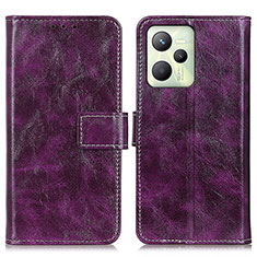 Custodia Portafoglio In Pelle Cover con Supporto K04Z per Realme C35 Viola