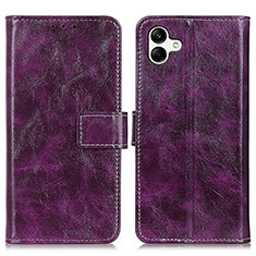 Custodia Portafoglio In Pelle Cover con Supporto K04Z per Samsung Galaxy A05 Viola