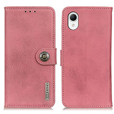 Custodia Portafoglio In Pelle Cover con Supporto K04Z per Samsung Galaxy A23e 5G Rosa