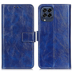 Custodia Portafoglio In Pelle Cover con Supporto K04Z per Samsung Galaxy M53 5G Blu