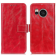 Custodia Portafoglio In Pelle Cover con Supporto K04Z per Sharp Aquos Sense7 Plus Rosso