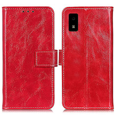 Custodia Portafoglio In Pelle Cover con Supporto K04Z per Sharp Aquos wish2 Rosso