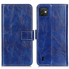 Custodia Portafoglio In Pelle Cover con Supporto K04Z per Wiko Y82 Blu