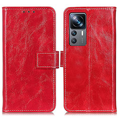 Custodia Portafoglio In Pelle Cover con Supporto K04Z per Xiaomi Mi 12T 5G Rosso