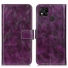 Custodia Portafoglio In Pelle Cover con Supporto K04Z per Xiaomi POCO C3 Viola