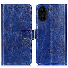 Custodia Portafoglio In Pelle Cover con Supporto K04Z per Xiaomi Poco C65 Blu