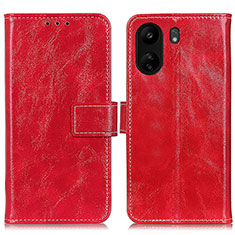 Custodia Portafoglio In Pelle Cover con Supporto K04Z per Xiaomi Poco C65 Rosso