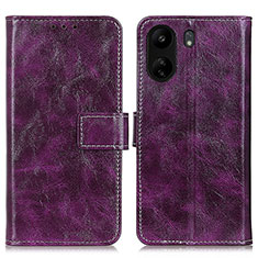 Custodia Portafoglio In Pelle Cover con Supporto K04Z per Xiaomi Poco C65 Viola