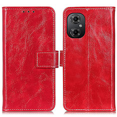 Custodia Portafoglio In Pelle Cover con Supporto K04Z per Xiaomi Poco M4 5G Rosso