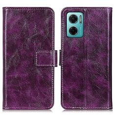 Custodia Portafoglio In Pelle Cover con Supporto K04Z per Xiaomi Redmi 10 Prime Plus 5G Viola