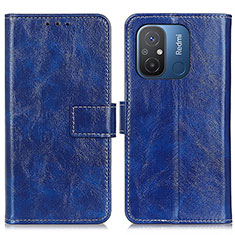 Custodia Portafoglio In Pelle Cover con Supporto K04Z per Xiaomi Redmi 11A 4G Blu