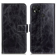 Custodia Portafoglio In Pelle Cover con Supporto K04Z per Xiaomi Redmi 9 Activ Nero