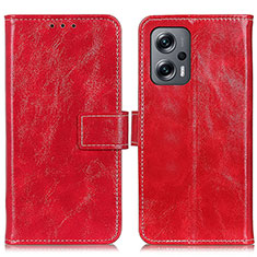 Custodia Portafoglio In Pelle Cover con Supporto K04Z per Xiaomi Redmi K50i 5G Rosso