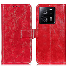 Custodia Portafoglio In Pelle Cover con Supporto K04Z per Xiaomi Redmi K60 Ultra 5G Rosso