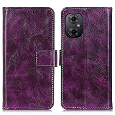 Custodia Portafoglio In Pelle Cover con Supporto K04Z per Xiaomi Redmi Note 11R 5G Viola