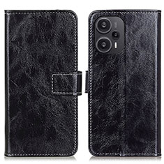 Custodia Portafoglio In Pelle Cover con Supporto K04Z per Xiaomi Redmi Note 12 Turbo 5G Nero