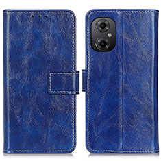 Custodia Portafoglio In Pelle Cover con Supporto K04Z per Xiaomi Redmi Note 12R Pro 5G Blu