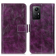 Custodia Portafoglio In Pelle Cover con Supporto K04Z per Xiaomi Redmi Note 12S Viola