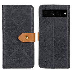 Custodia Portafoglio In Pelle Cover con Supporto K05Z per Google Pixel 7 Pro 5G Nero