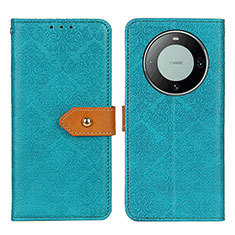 Custodia Portafoglio In Pelle Cover con Supporto K05Z per Huawei Mate 60 Verde